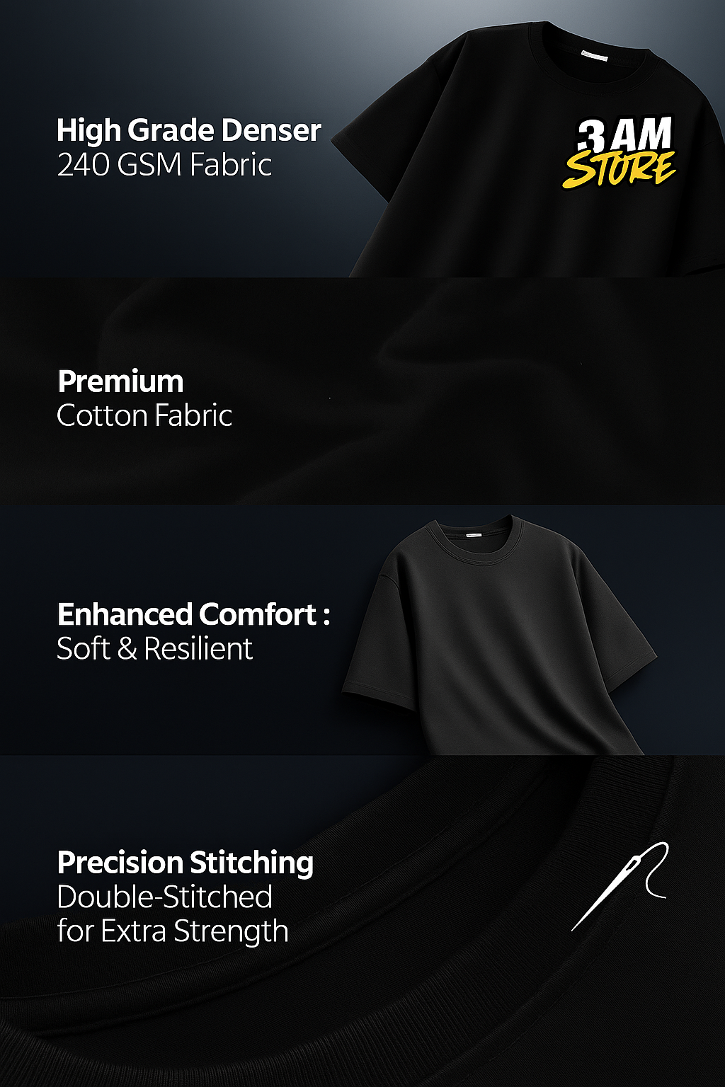 Black Rock & Roll Unisex Oversized Standard T-Shirt