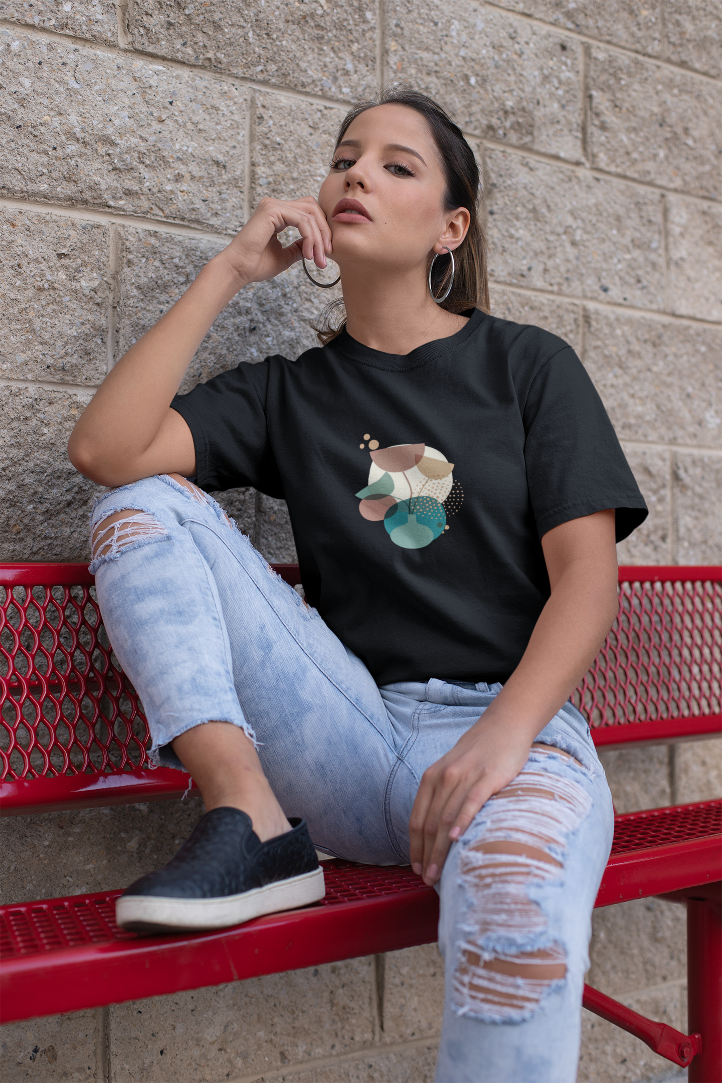 Black Oversized Female T-Shirt