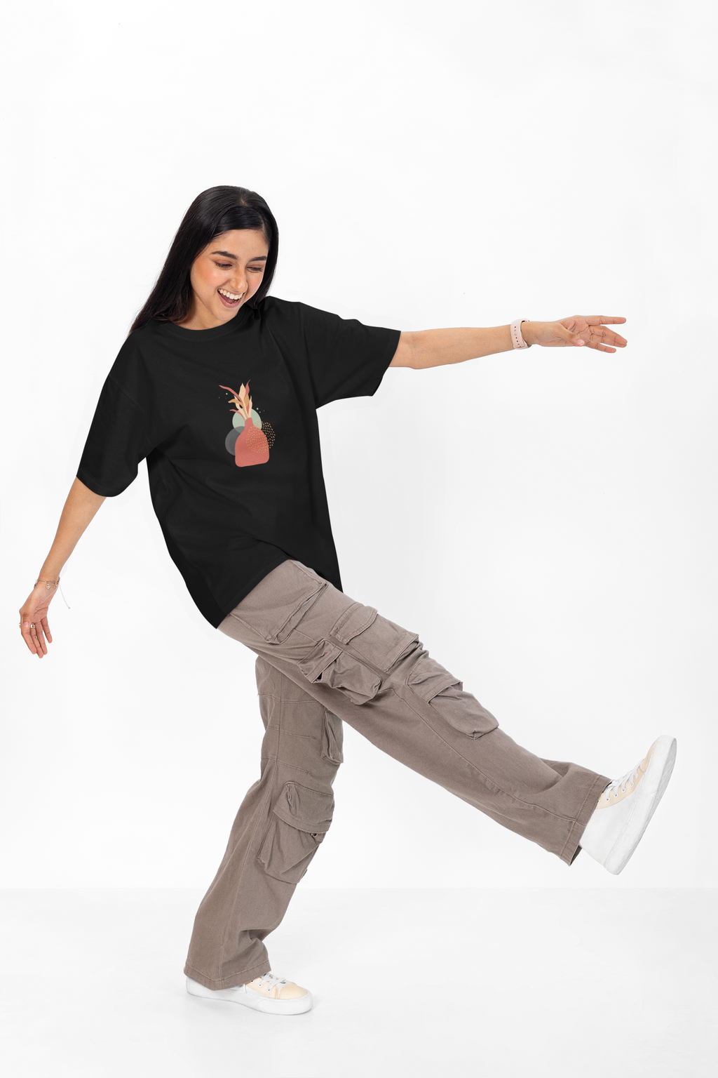 Black Oversized Womens Aesthetic 003 T-Shirt