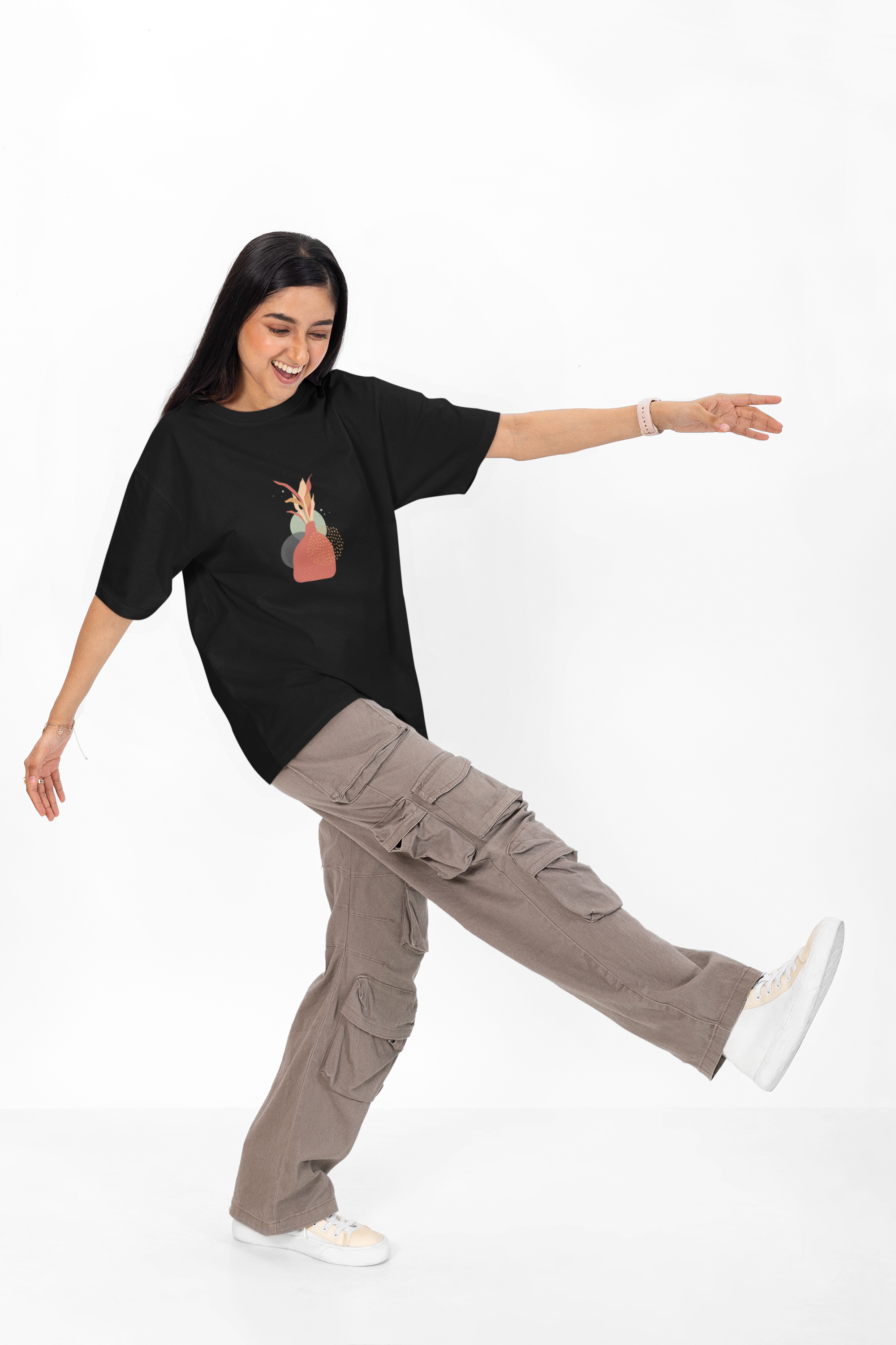 Black Oversized Womens Aesthetic 003 T-Shirt