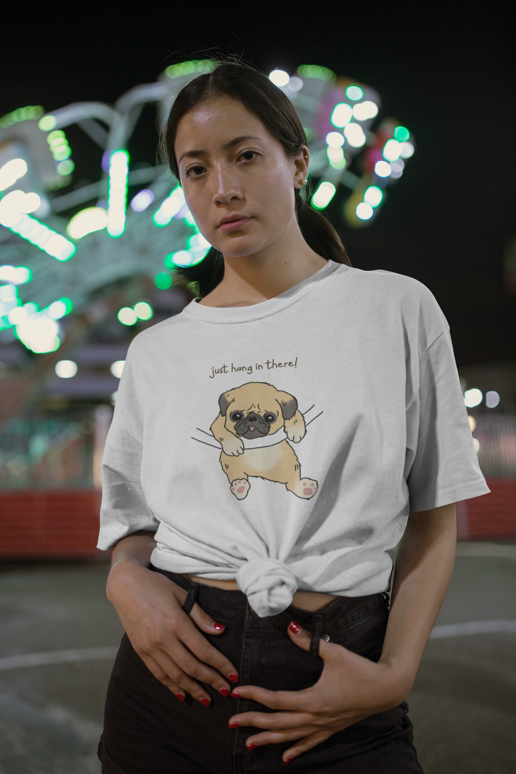 Female Oversized White T-Shirt